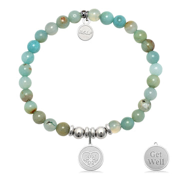 HELP Collection: Get Well Charm with Multi-Amazonite Charity Bracelet